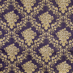 Tela Brocada Lurex Flor Morada - Ribes y Casals