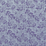Tela Brocada Metal Flor Lila - Ribes y Casals
