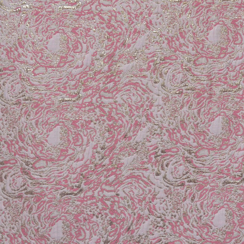 Tela Brocada Metal  Oro Coral - Ribes y Casals