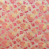 Tela Brocado Flor Fucsia - Ribes y Casals