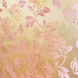 Tela Brocado Flor Rosa - Ribes y Casals