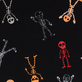 Tela Calaveras Halloween Negra - Ribes y Casals