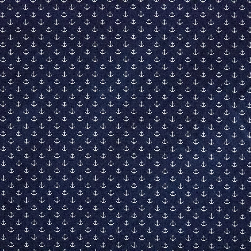 Tela Camisa Anclas Blanca - Ribes y Casals