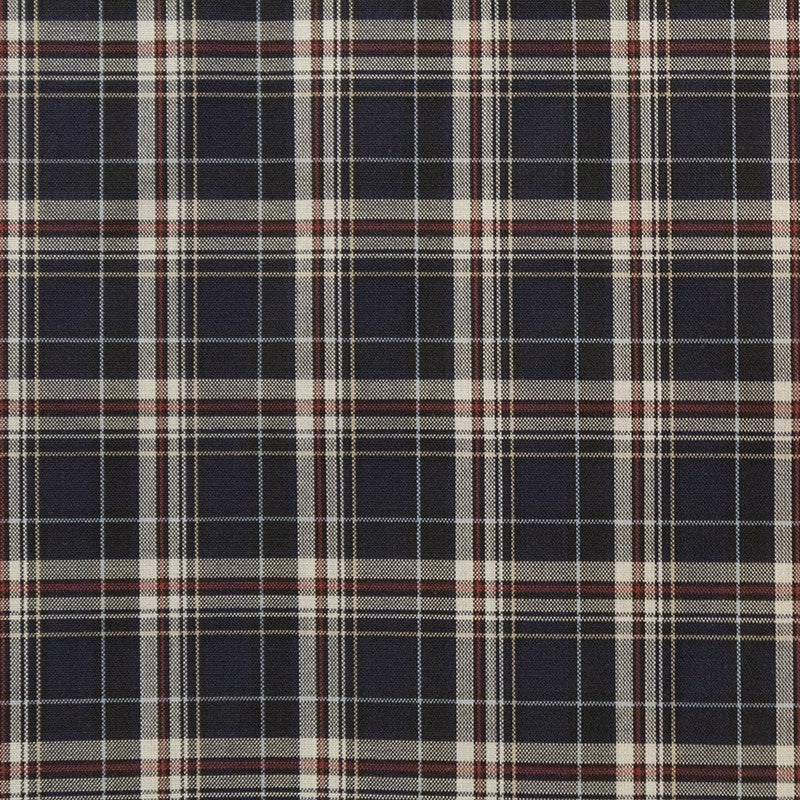 Tela Camisa Cuadros Pequeños Granate - Ribes y Casals