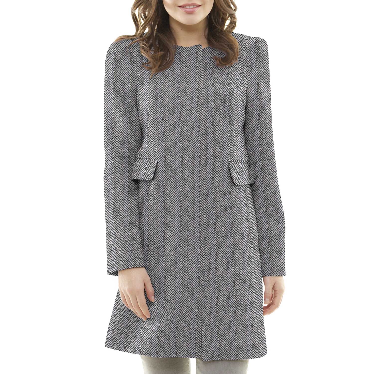 Tela Cheviot Espiga Negro - Ribes y Casals