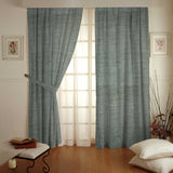 Tela Cortina Lino Plomo Verde - Ribes y Casals