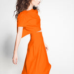 Tela Crepe China Naranja - Ribes y Casals