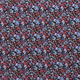 Tela Crepe Estampada Bouquet Fondo Negro - Ribes y Casals