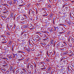 Tela Crepe Estampada Cachemir Licuado Rojo - Ribes y Casals