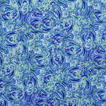 Tela Crepe Estampada Cachemir Licuado Verde - Ribes y Casals