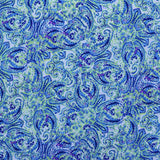 Tela Crepe Estampada Cachemir Licuado Verde - Ribes y Casals