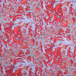 Tela Crepe Estampada Cachemir Rojo - Ribes y Casals