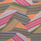 Tela Crepe Estampada Étnico Patchwork Coral - Ribes y Casals