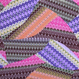 Tela Crepe Estampada Étnico Patchwork Fucsia - Ribes y Casals