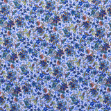 Tela Crepe Estampada Flor Hindú Cachemir Azul - Ribes y Casals