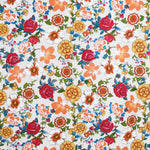 Tela Crepe Estampada Flores Japonesas Crudo - Ribes y Casals