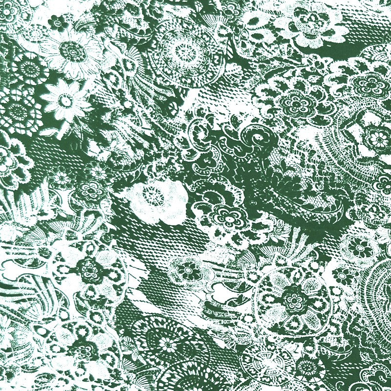 Tela Crepe Estampada Hindú Verde - Ribes y Casals