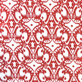 Tela Crepe Estampada Ikat Rojo - Ribes y Casals