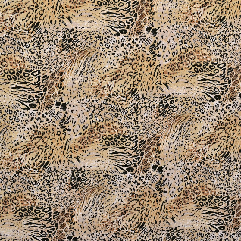 Tela Crepe Estampada Leopardo Camel - Ribes y Casals