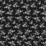 Tela Crepe Estampada Lunar Pequeño Fondo Negro - Ribes y Casals