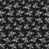 Tela Crepe Estampada Lunar Pequeño Fondo Negro - Ribes y Casals