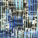 Tela Crepe Estampada Rayas Azules - Ribes y Casals