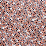 Tela Crepe Flores Fondo Terracota - Ribes y Casals