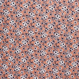 Tela Crepe Flores Fondo Terracota - Ribes y Casals