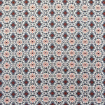 Tela Crepe Flores Geométricas Naranja - Ribes y Casals