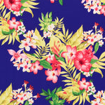 Tela Crepe Flores Tropical Azulina - Ribes y Casals