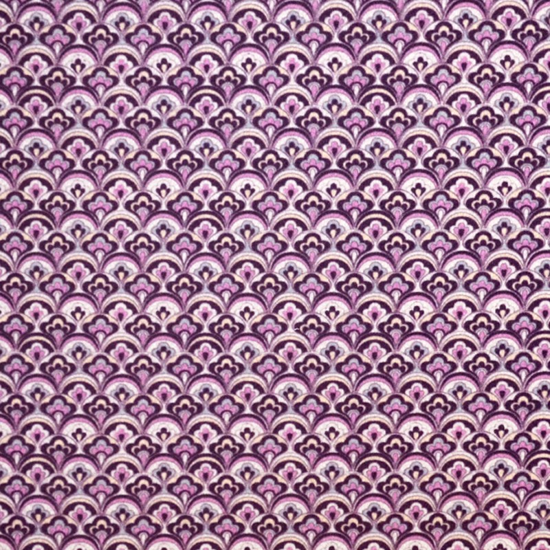 Tela Crepe Geométrica Rosa - Ribes y Casals