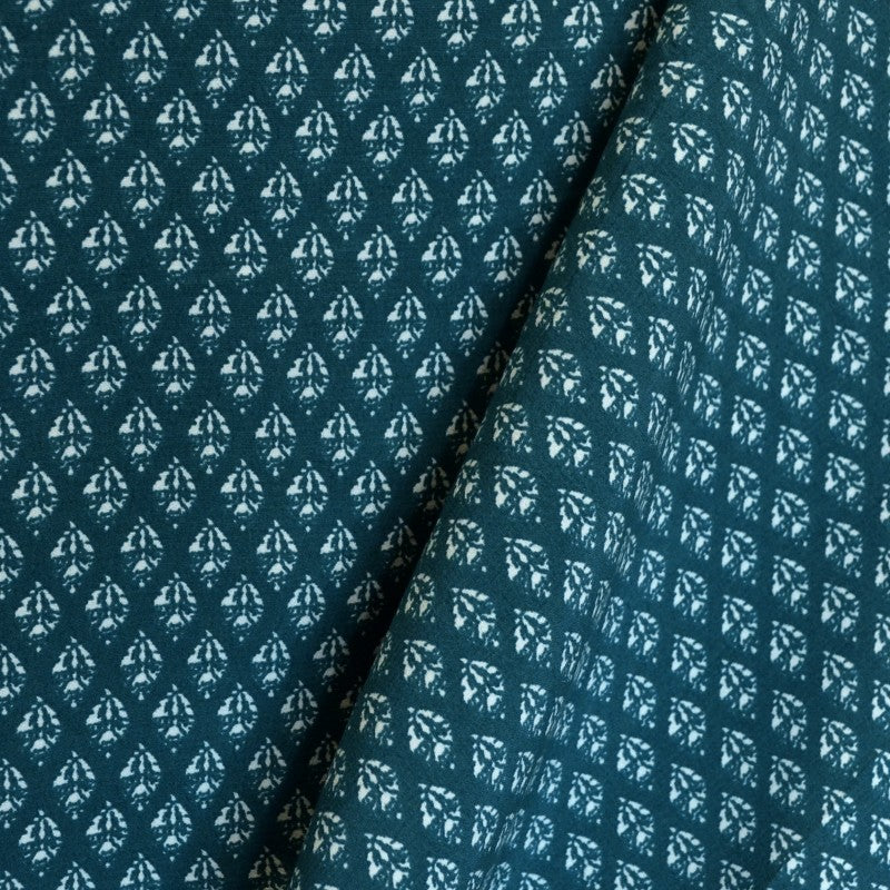 Tela Crepe Geométrica Verde - Ribes y Casals