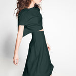 Tela Crepe Verde Botella - Ribes y Casals