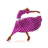 Tela Crepe Lunar Blanco Fondo Ciclamen 3,5 cm - Ribes y Casals