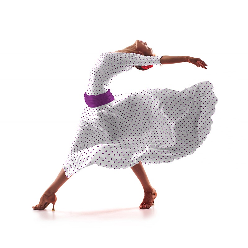 Tela Crepe Lunar Ciclamen 7 mm - Ribes y Casals