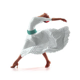 Tela Crepe Lunar Tuquesa 7 mm - Ribes y Casals