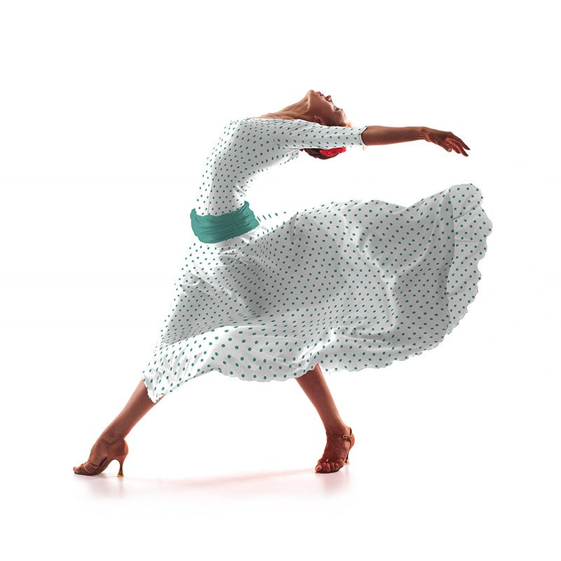 Tela Crepe Lunar Tuquesa 7 mm - Ribes y Casals