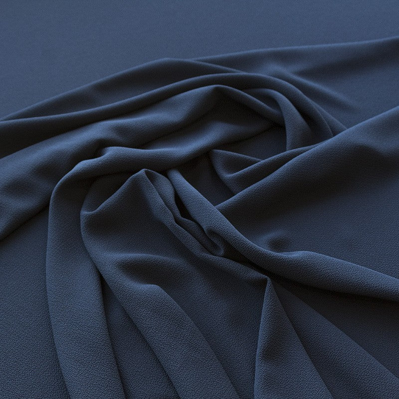 Tela Crepe Marrocain Azul Marino - Ribes y Casals