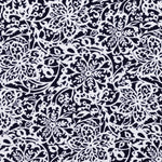 Tela Crepe Marrocain Floral Marino - Ribes y Casals