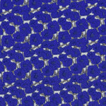 Tela Crepe Marrocain Margaritas Azul - Ribes y Casals