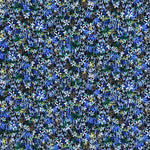 Tela Crepe Marrocain Tropical Azul - Ribes y Casals