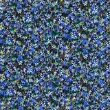 Tela Crepe Marrocain Tropical Azul - Ribes y Casals