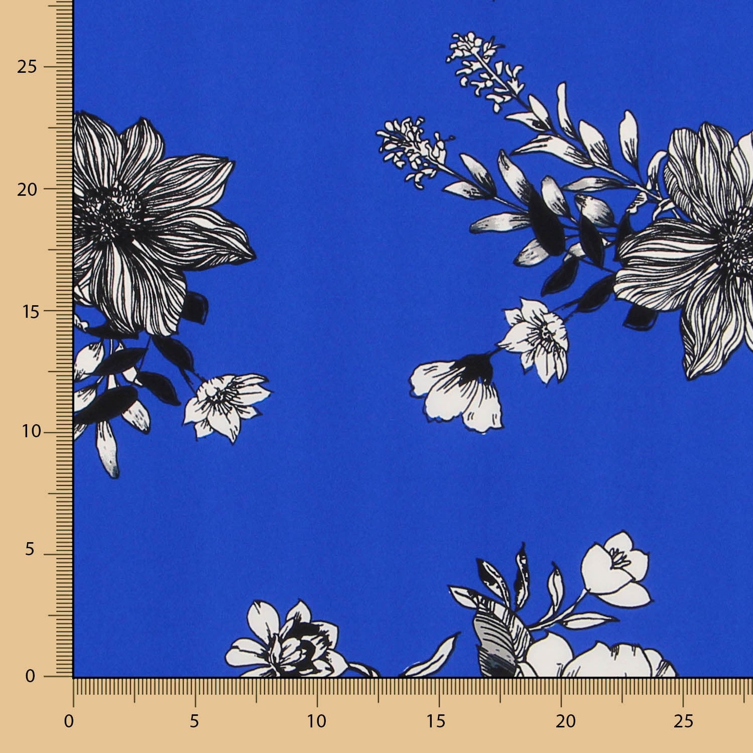 Tela Crepe Vintage Azul - Ribes y Casals