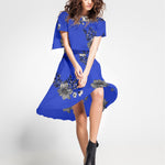 Tela Crepe Vintage Azul - Ribes y Casals