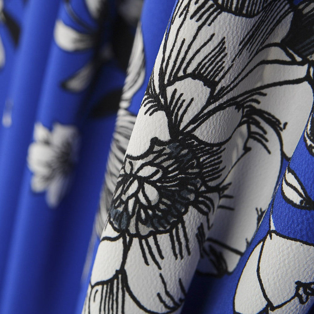 Tela Crepe Vintage Azul - Ribes y Casals