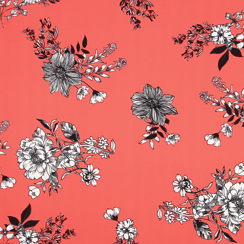 Tela Crepe Vintage Coral - Ribes y Casals