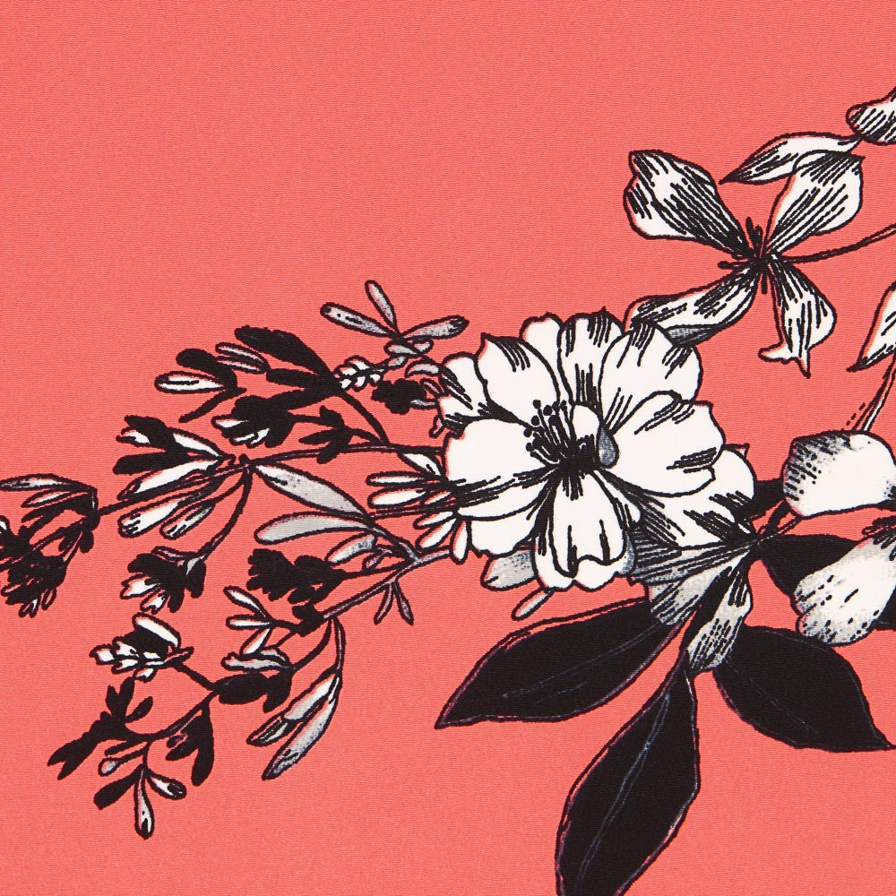 Tela Crepe Vintage Coral - Ribes y Casals