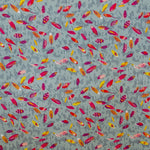 Tela Crepe Viscosa Plumas Gris - Ribes y Casals