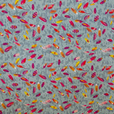 Tela Crepe Viscosa Plumas Gris - Ribes y Casals