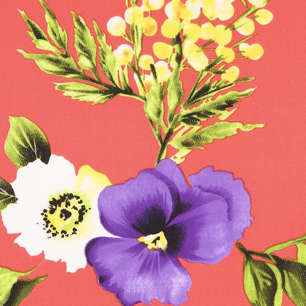 Tela Crepe Zambra Coral - Ribes y Casals